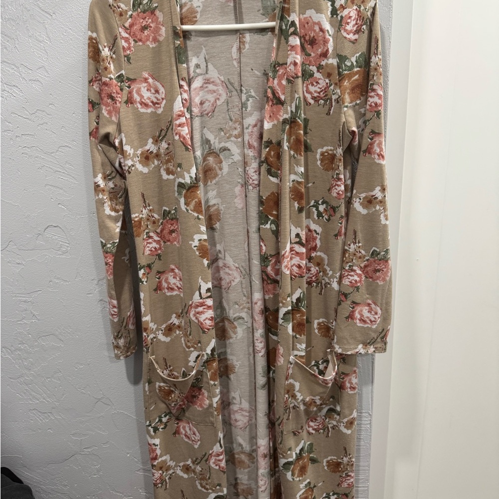 Piphany Floral Cardigan with Earthy Tones